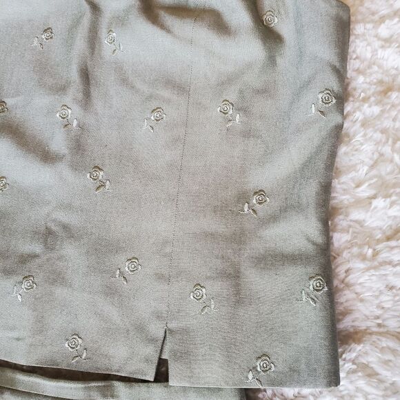 AMANDA SMITH Petites Women's Top & Blouse Y2K Set Green Size 8P  Preppy 90s - Picture 9 of 13